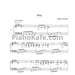 Ноты Avril Lavigne - Why - предпросмотр