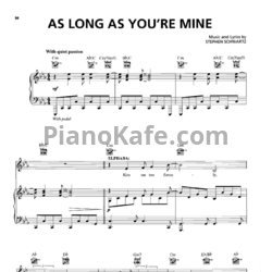Ноты Stephen Schwartz - As long as you're mine - предпросмотр