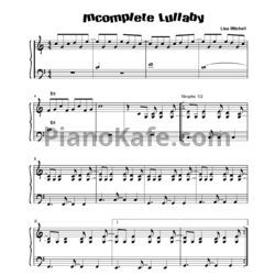 Ноты Lisa Mitchell - Incomplete lullaby - предпросмотр