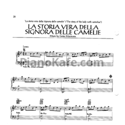 Ноты Ennio Morricone - La storia vera della signora delle camelie - предпросмотр