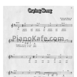 Ноты Pink Floyd - Crying song (Вокальная партия) - предпросмотр