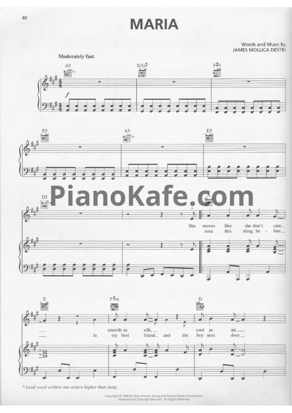 Ноты Blondie - Maria - PianoKafe.com