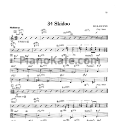 Ноты Bill Evans - 34 skidoo - предпросмотр
