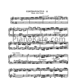 Ноты И. Бах - Искусство фуги (в изложении для фортепиано). Контрапункт №12 - предпросмотр
