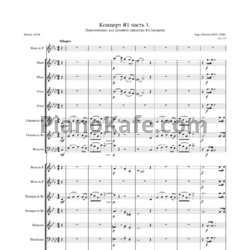 Ноты Карл Матис - Концерт №1 (Соч. 12). Партитура Ю. Захарова - предпросмотр