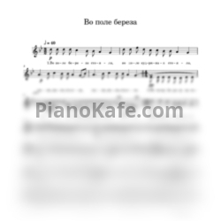 Ноты Во поле берёза стояла (Русская народная песня) - предпросмотр