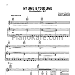 Ноты Whitney Houston - My love is your love (Jonathan Peters mix) - предпросмотр