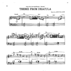 Ноты John Williams - Theme from Dracula - предпросмотр
