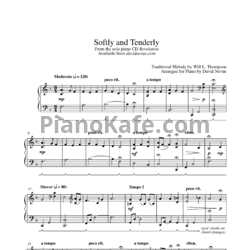 Ноты David Nevue - Softly and tenderly - предпросмотр