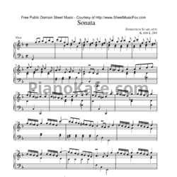 Ноты Д. Скарлатти - Соната K168/L280 - предпросмотр