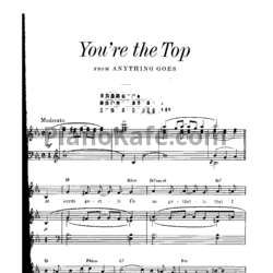 Ноты Cole Porter - You're the top - предпросмотр