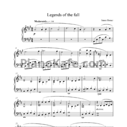 Ноты James Horner - Legends of the fall - предпросмотр