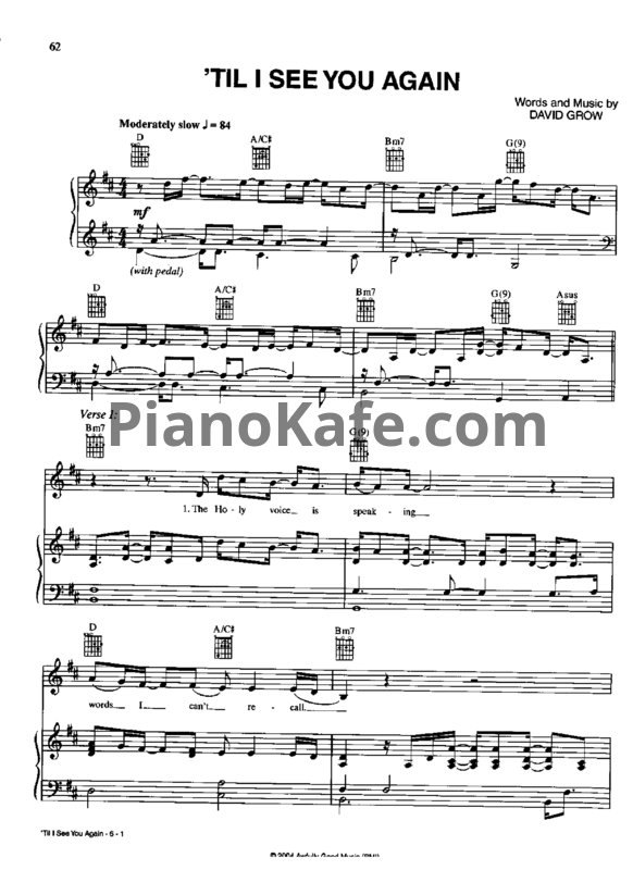 Ноты Jim Brickman - 'Til I see you again - PianoKafe.com