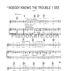 Ноты Louis Armstrong - Nobody knows the trouble I've see - предпросмотр