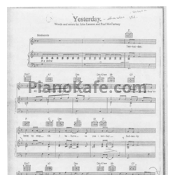 Ноты John Lennon - Yesterday - предпросмотр