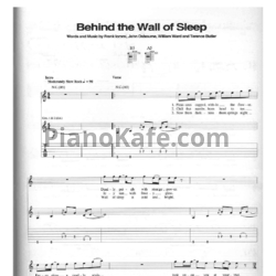 Ноты Black Sabbath - Behind the wall of sleep (Guitar tabs & Voice) - предпросмотр