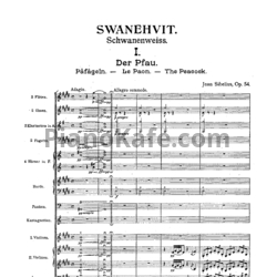 Ноты Ян Сибелиус - Белый, как лебедь (Op. 54, партитура) - предпросмотр