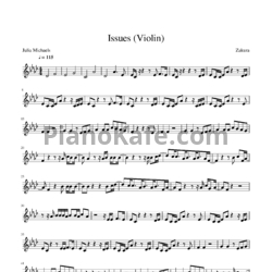 Ноты Julia Michaels - Issues (скрипка) - предпросмотр