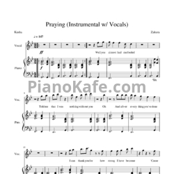 Ноты Kesha - Praying - предпросмотр