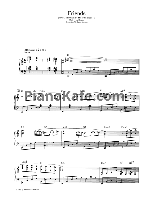 Ноты Joe Hisaishi - Piano stories 2 (Книга) - PianoKafe.com