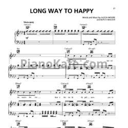 Ноты Pink - Long way to happy - предпросмотр