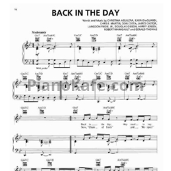 Ноты Christina Aguilera - Back in the day - предпросмотр