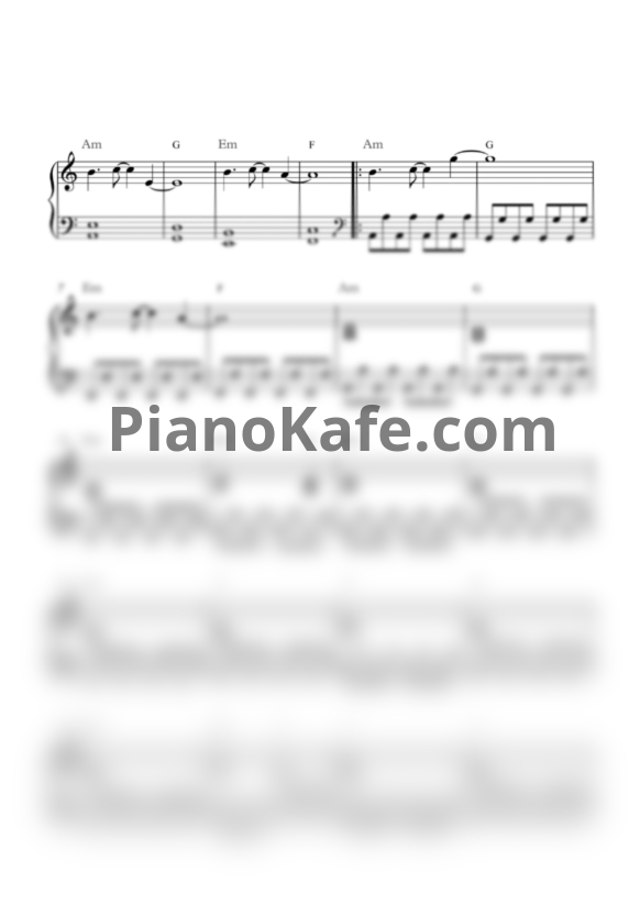 Ноты Неизвестное произведение №6 - PianoKafe.com