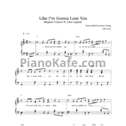 Ноты Meghan Trainor feat. John Legend - Like I'm gonna lose you - предпросмотр