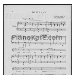 Ноты Cole Porter - Brittany - предпросмотр