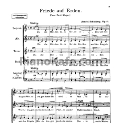 Ноты Арнольд Шёнберг - Мир на земле (Соч. 13)