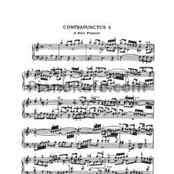 Ноты И. Бах - Искусство фуги (в изложении для фортепиано). Контрапункт №6 - предпросмотр