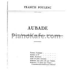 Ноты Франсис Пуленк - Концерт "Aubade" (Партитура) - предпросмотр