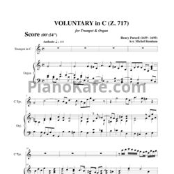 Ноты Генри Пёрселл - Voluntary до мажор (Z 717) - предпросмотр