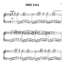 Ноты David Lanz - Free fall - предпросмотр