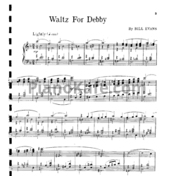 Ноты Bill Evans - Waltz for debby - предпросмотр