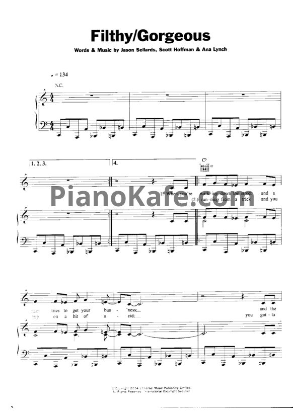 Ноты Filthy/Georgeous + 9 Smash Hits (Songbook) - PianoKafe.com