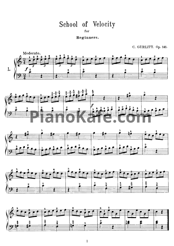 Ноты Корнелиус Гурлитт - Этюды (Op. 141) - PianoKafe.com