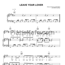 Ноты Sam Smith - Leave your lover - предпросмотр