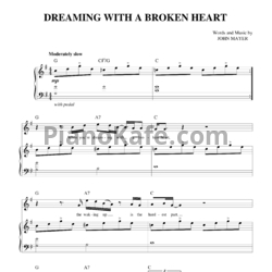 Ноты John Mayer - Dreaming With A Broken Heart - предпросмотр