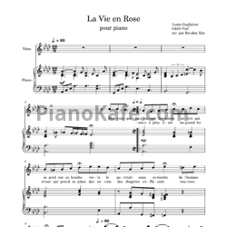 Ноты Edith Piaf - La Vie en Rose (arr. Rouden Ilya) - предпросмотр