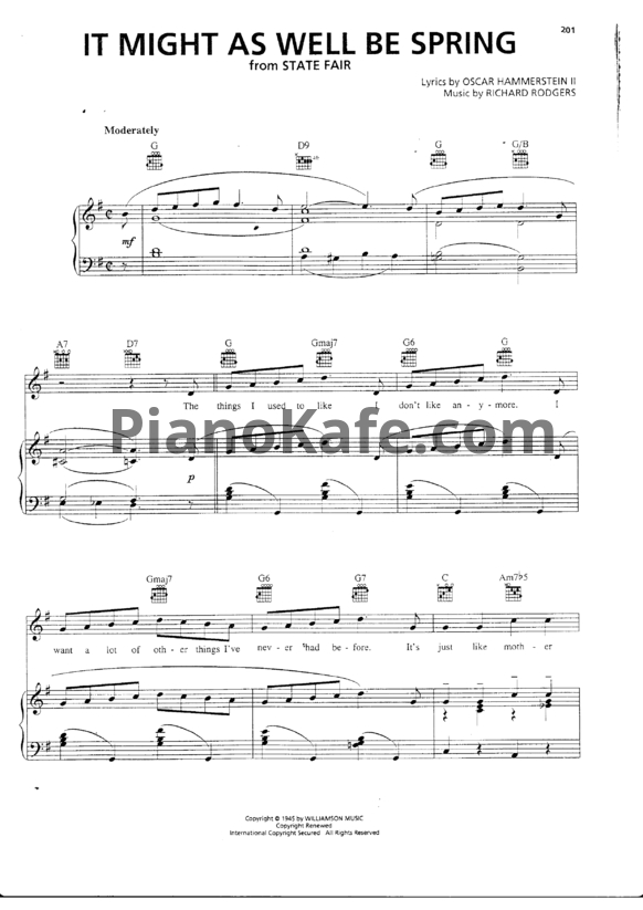 Ноты Richard Rodgers - It might as well be spring - PianoKafe.com