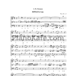 Ноты Георг Телеман - Методическая соната №3 - предпросмотр