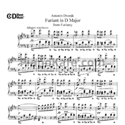 Ноты А. Дворжак - Furiant (ре мажор) - предпросмотр