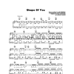 Ноты Ed Sheeran - Shape of you (Версия 3) - предпросмотр