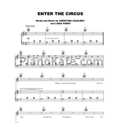 Ноты Christina Aguilera - Enter the circus - предпросмотр