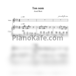 Ноты Amel Bent - Ton nom - предпросмотр
