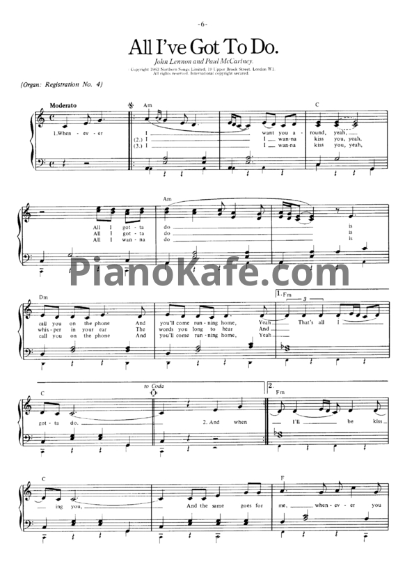 Ноты The Beatles - All songs 1962-1974 - PianoKafe.com