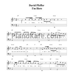 Ноты David Pfeffer - I'm here