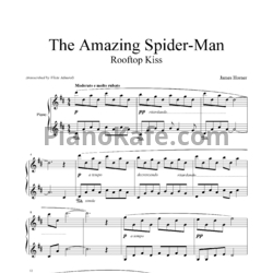 Ноты James Horner - The Amazing Spiderman (Rooftop Kiss) - предпросмотр