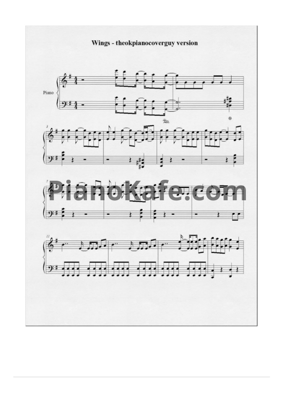Ноты Little Mix - Wings - PianoKafe.com